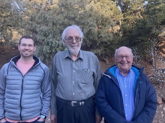 Dr. Storms (Center) with Rob Christian and Tom Grimshaw at Storms’ Home, Date